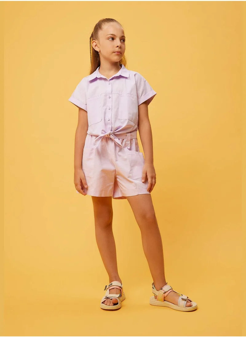 DeFacto Girl Woven Short Sleeve Shirt