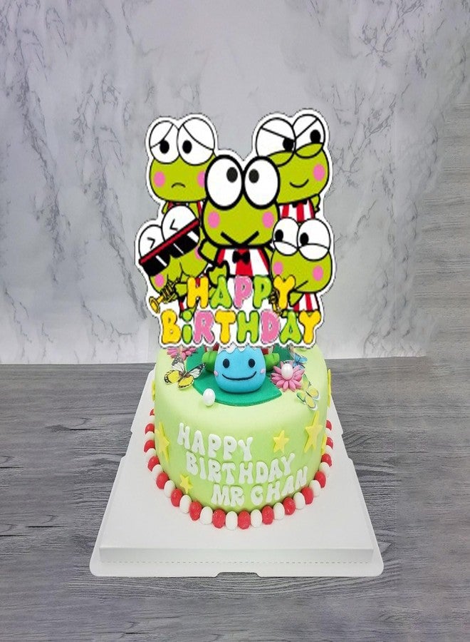 karg Keroppi Party Decorations Set,Keroppi Birthday Party Supplies for Frog of KeroppiIncludes Birthday Banner,Cake & Cupcake Toppers,Balloons for Kids - Image 4