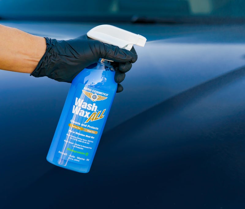 AERO COSMETICS Wet or Waterless Wash Wax Kit 144oz UV Protection. Cleans, Protects, and Shines. Aircraft Quality Just Spray On and Wipe Dry - Image 3