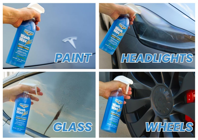 AERO COSMETICS Wet or Waterless Wash Wax Kit 144oz UV Protection. Cleans, Protects, and Shines. Aircraft Quality Just Spray On and Wipe Dry - Image 2