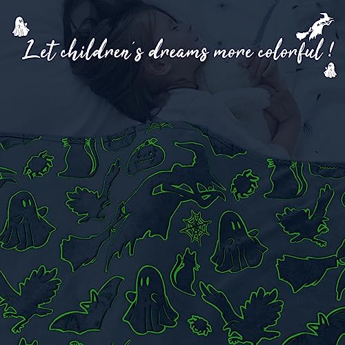 REXEO Throw Blanket Kids Soft Fleece Blankets Black Cat Halloween Throw Blanket 50"×60" - Image 2