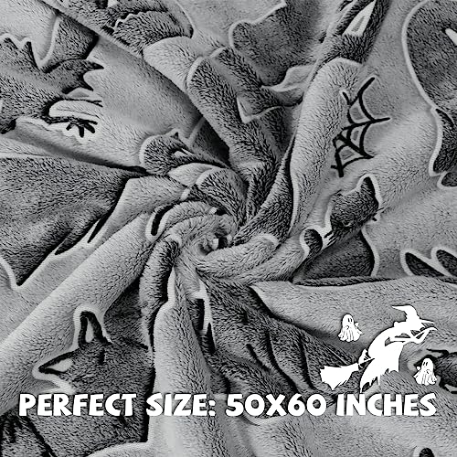 REXEO Throw Blanket Kids Soft Fleece Blankets Black Cat Halloween Throw Blanket 50"×60" - Image 5