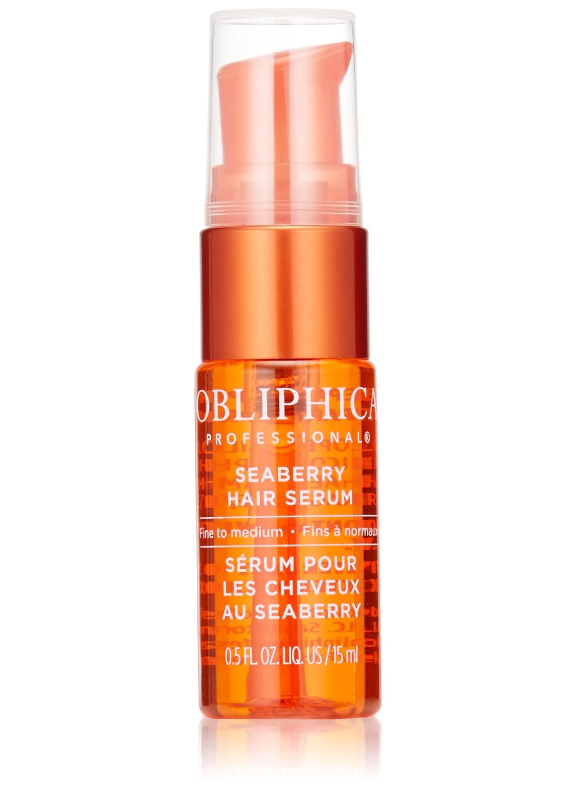 Obliphica Professional Obliphica Seaberry Leave in Hair Serum for Fine & Medium Hair - Vitamins and Omegas for Frizz Free & Nourished Hair - Hair Serum for Dry Hair and Growth - 0.5 Fl Oz 