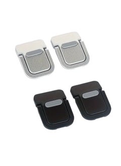 Laptop Stand Invisible Adhesive Bracket Folding Storage Portable Elevated Rack Keyboard Foot Pad Support Rack-Color:Black First Grade [alloy]