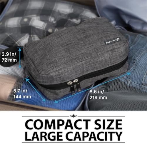 Fosmon Hanging Travel Toiletry Bag, Compact Toiletries Organizer, Cosmetic Makeup Portable Bag, Shower Bathroom Shaving kit, Hygiene Water-Resistant Carrying Travel Accessories for Men and Women - Image 4