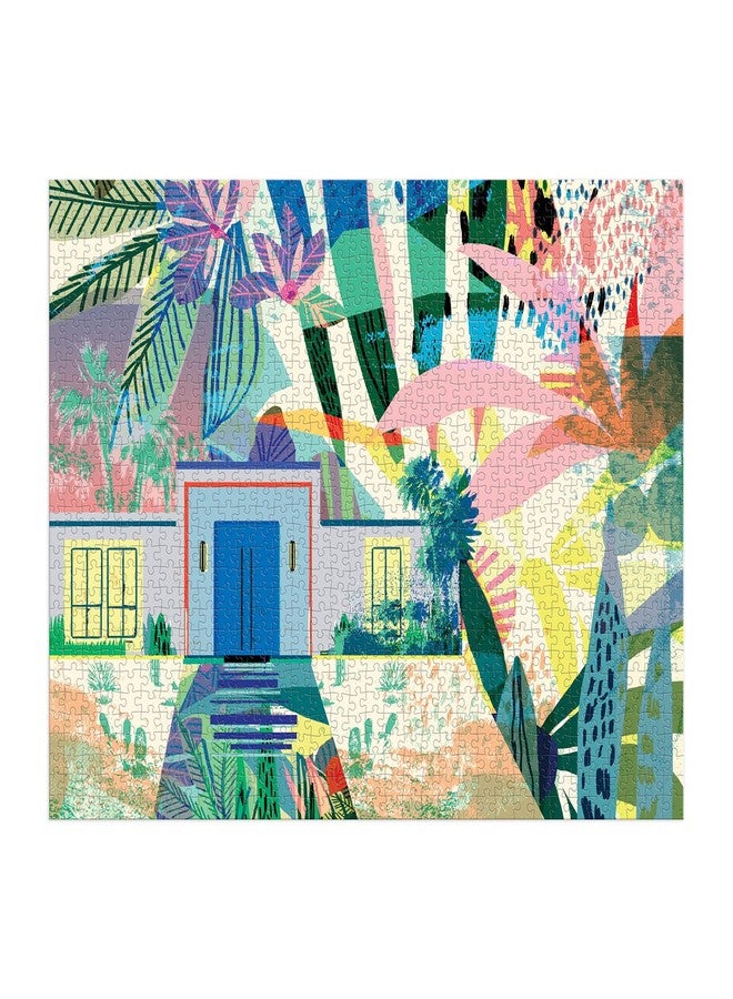 Galison Kitty McCall Palm Springs Puzzle, 1000 Pieces, 27” x 20” - Difficult Jigsaw Puzzle with Stunning and Colorful Artwork of a Palm Springs Home - Thick, Sturdy Pieces, Challenging Family Activity - Image 2