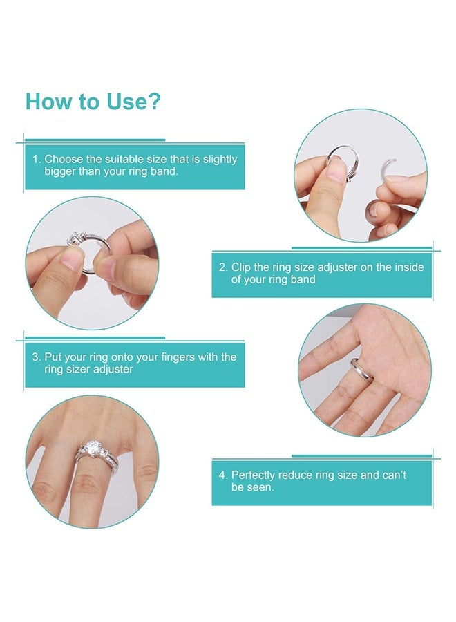 8 Pieces Ring Size Reducers - Invisible Adjuster For Large Rings - Fits All Ring Sizes - Perfect For Wedding Accessories - Men & Women, Weak Ring Size, Engagement Rings, Wedding Rings, Essentials - Image 5