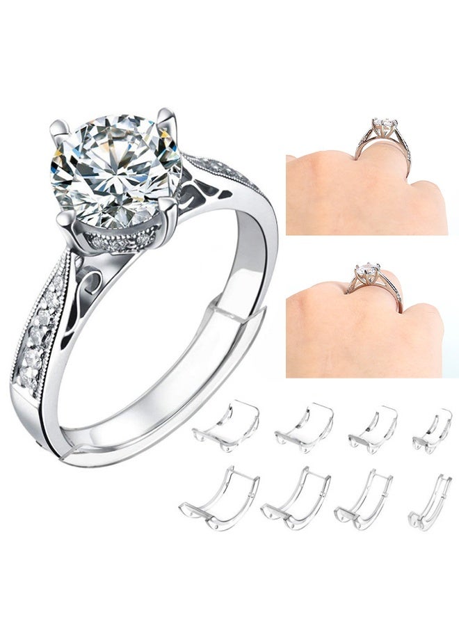 8 Pieces Ring Size Reducers - Invisible Adjuster For Large Rings - Fits All Ring Sizes - Perfect For Wedding Accessories - Men & Women, Weak Ring Size, Engagement Rings, Wedding Rings, Essentials - Image 1