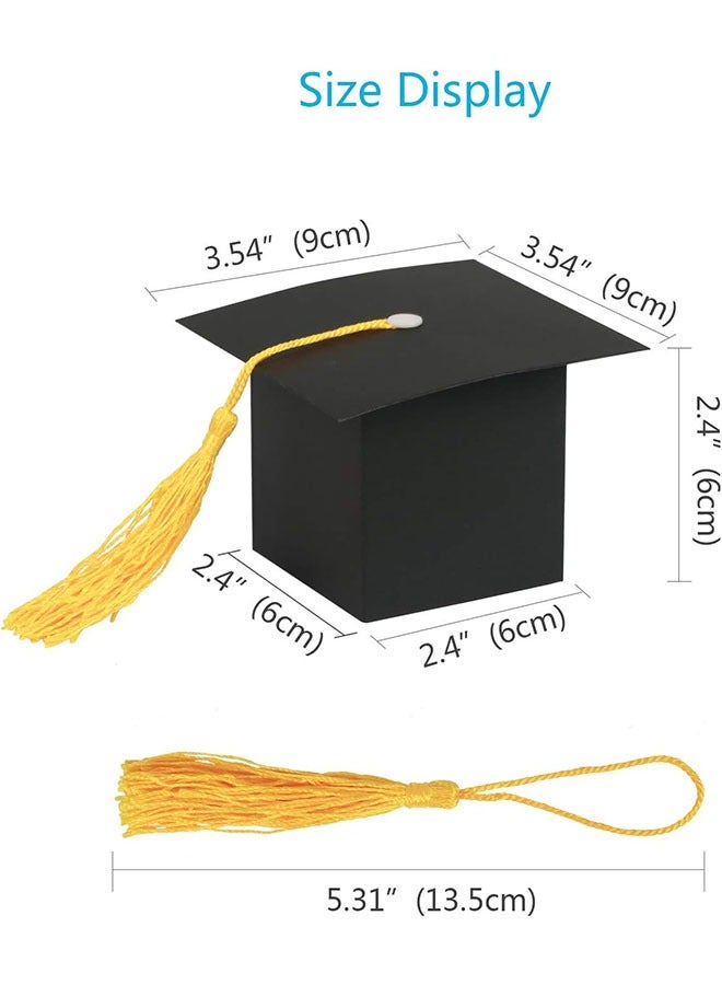 15-Piece Graduation Hat Candy Box, Graduation Gift Box with Fringe for Graduation Party Supplies Decorative, Candy Chocolate Souvenirs Box - Image 2