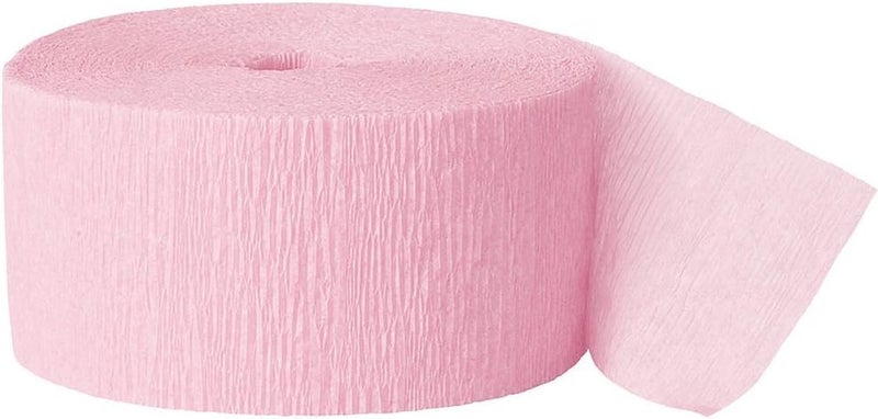 Unique Industries Crepe Paper Streamer 81ft Pastel Pink - Image 1