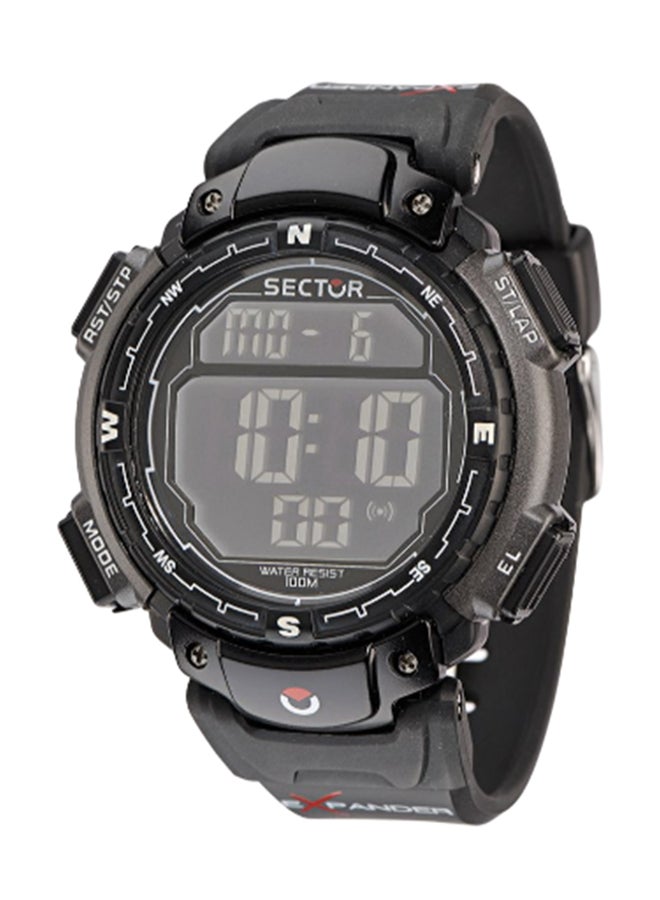 Sector Men's Grey Round Chronograph Dial with Black Rubber Band Watch - 51mm - R3251172125 - Image 1