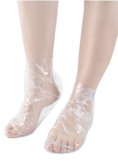 BONITO 100 Piece Clear Plastic Disposable Booties, Paraffin Bath Liners for Foot Pedicure Hot Spa Wax Treatment, Thicker Thermal Therapy Feet Covers Bags Plastic Socks Liners  - Image 5
