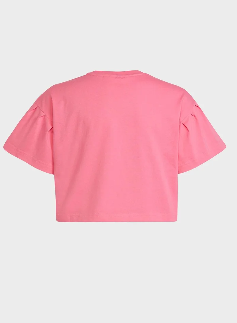 Adidas Power Cotton Loose Crop Top