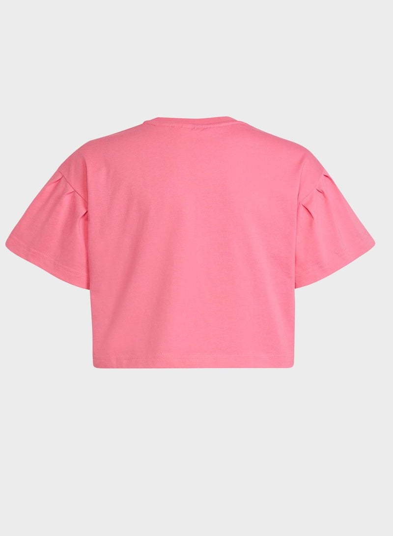 Adidas Power Cotton Loose Crop Top - Image 2
