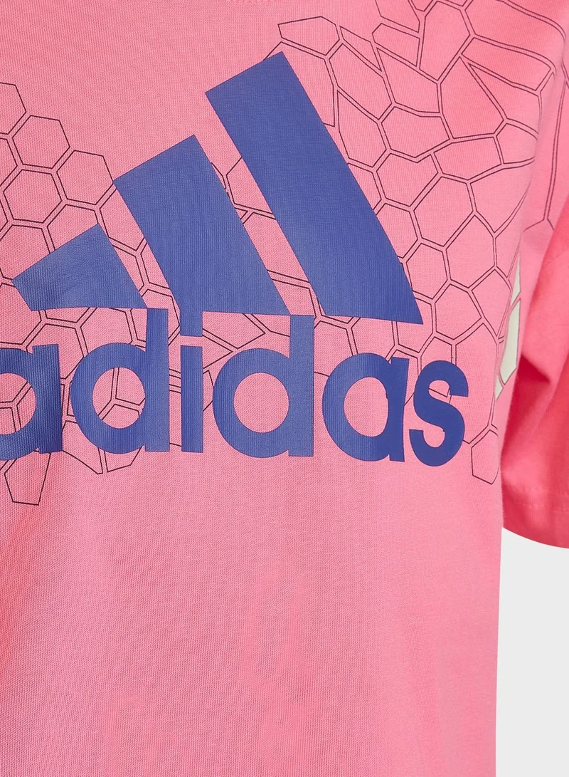 Adidas Power Cotton Loose Crop Top