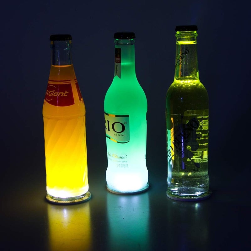 AHIER 10Pcs LED Coasters for Drinks Thicken 5mm LED Coaster Perfect for Party Wedding Bar White - Image 5