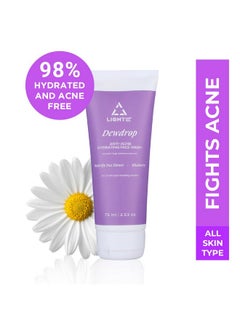 Light Up Dewdrop Antiacne Hydrating Face Wash Face Wash For Oily Acne Prone & Combination Skin Enriched With Niacinamide & Butterfly Pea Flower Gentle Cleanse Skin From Dirt & Oil 75Ml  - Image 2