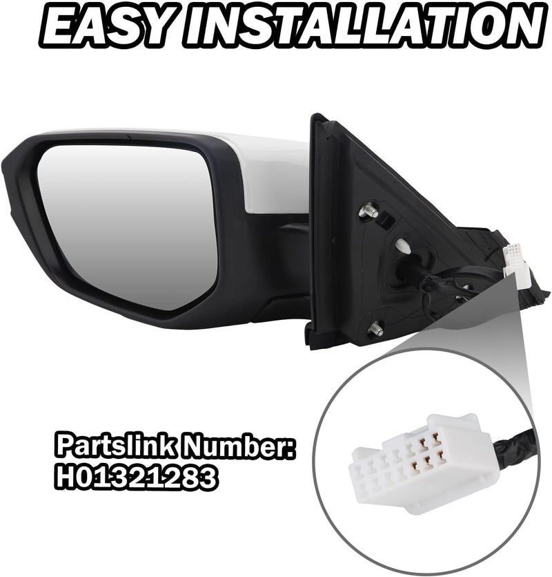 MOFOAP Driver Side View Mirror for 2016-2021 Honda Civic - Power Heated, Left Replacement - Image 4
