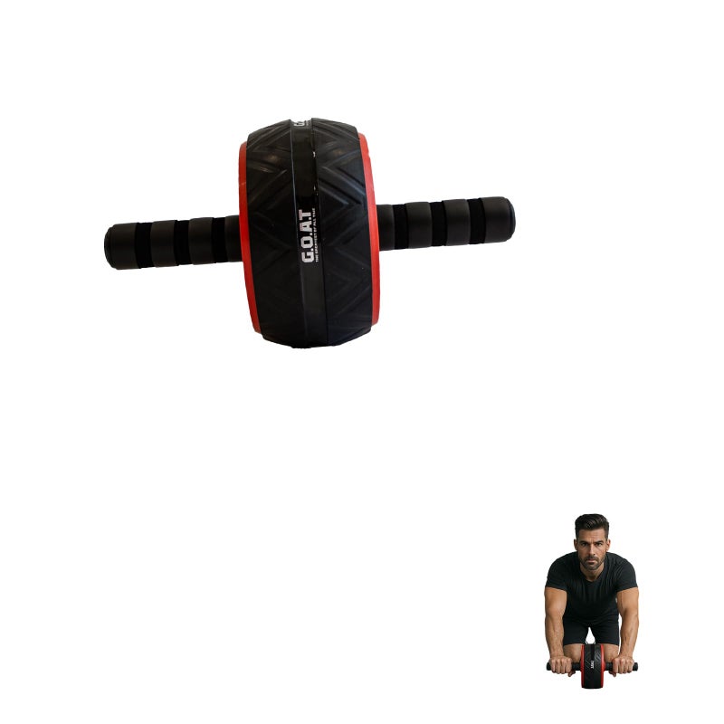 جوت  عجلة تمارين البطن | سبيكة فولاذية | غير قابلة للانزلاق | تتحمل وزن أقصى 226 كجم | متينة - Image 1