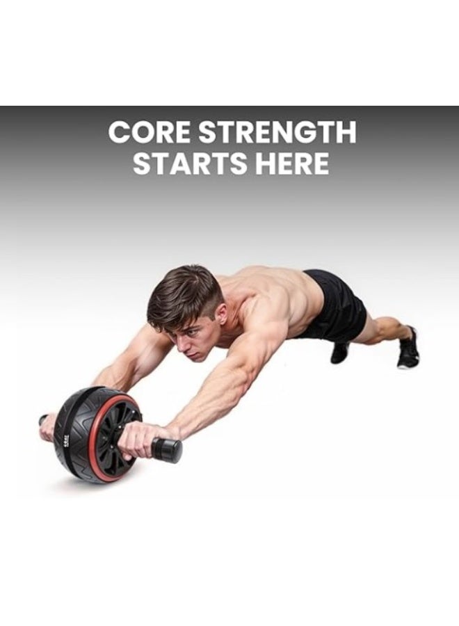 جوت  عجلة تمارين البطن | سبيكة فولاذية | غير قابلة للانزلاق | تتحمل وزن أقصى 226 كجم | متينة - Image 2