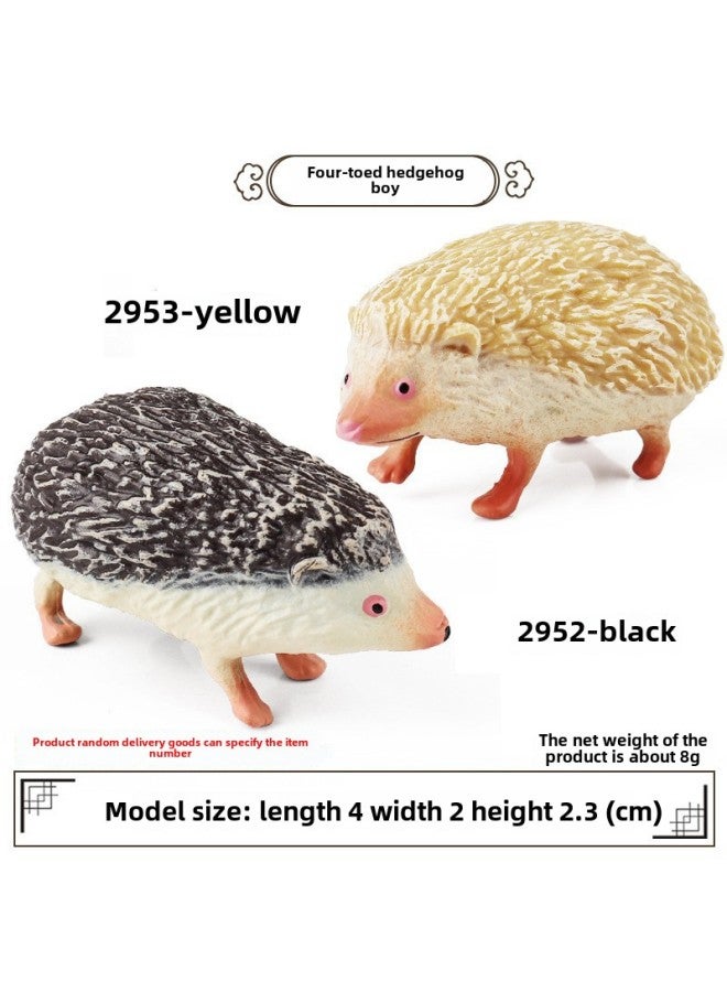 Children's Cognitive Simulation Wild Animal Model Toy Jungle Thorn Group Hedgehog Mouse Burr Stealing Melon Badger Hedgehog Ornaments-Color:Four-toe Hedgehog (walking)(2952/2953 Two Colors Randomly Sent One)  - Image 1
