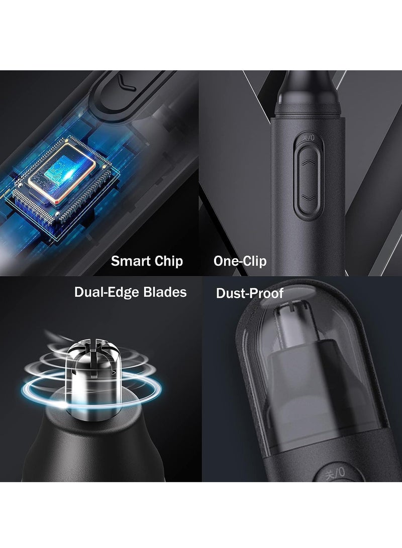 Nose Hair Trimmer for Men Painless - Stainless Steel Dual Edge Blades - Easy to Clean - USB Rechargeable - Image 2