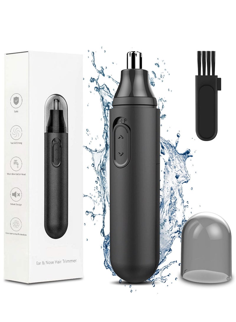Nose Hair Trimmer for Men Painless - Stainless Steel Dual Edge Blades - Easy to Clean - USB Rechargeable - Image 1
