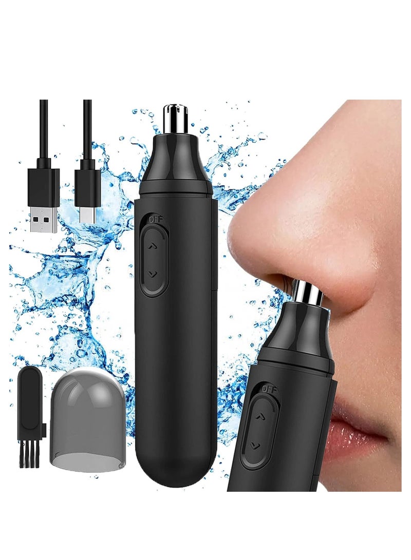 Nose Hair Trimmer for Men Painless - Stainless Steel Dual Edge Blades - Easy to Clean - USB Rechargeable - Image 3