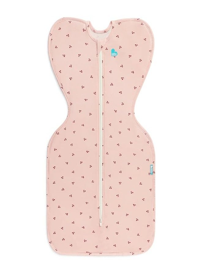 Love to Dream Swaddle Up Bamboo, Arms Up Position, Soft and Luxurious 100% Viscose from Bamboo - Wearable Blanket - 1.0 TOG - (20-24°C) Ideal for Moderate Temps (Cherries Blush, Medium, 6-8.5kg) - Image 3