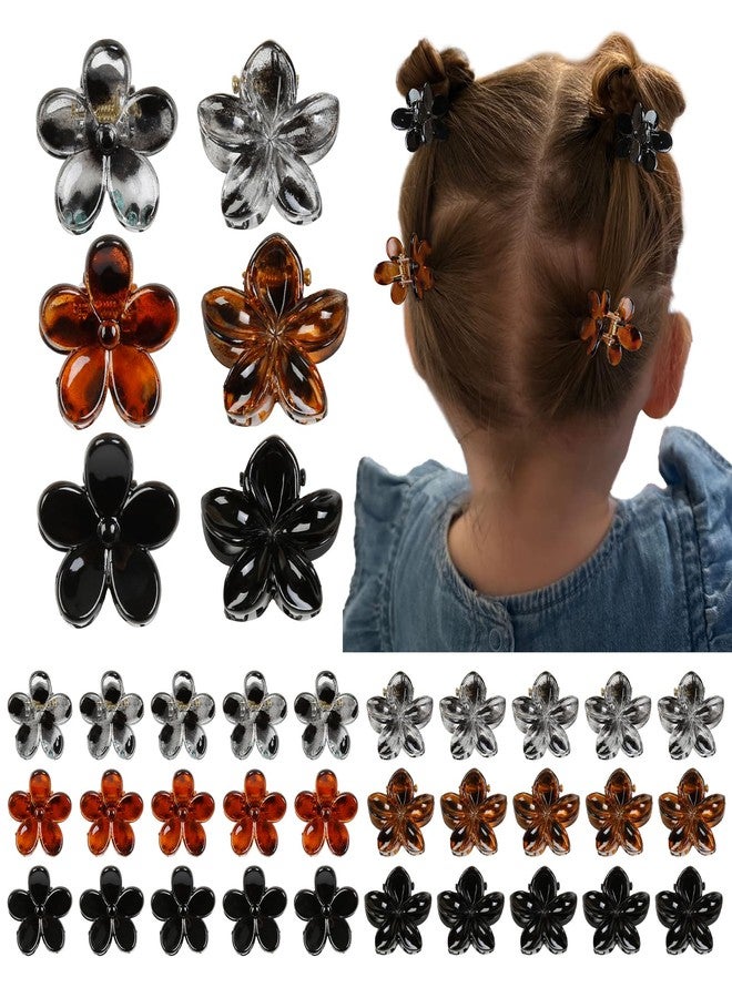 AIBFRID 36PCS Small Hair Clips Mini Flower Hair Clip for Women, Non Slip Hair Claws for Thin Hair, Cute Boho Flower Hair Accessories for Girls Toddlers, Style B - Image 1
