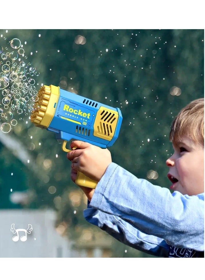 روكيت لعبة مسدس الفقاعات الكهربائية للأطفال بـ40 فتحة - مسدس يدوي محمول مع تيارات فقاعات ملونة، أسلوب ميكانيكي لحفلات الصيف، أعياد الميلاد والمرح الخارجي (البطاريات ومحلول الفقاعات غير مرفقين)، لعبة لعب خارجية | مسدس الفقاعات الزاهية | آمن للأطفال، مسدس لعبة - Image 4