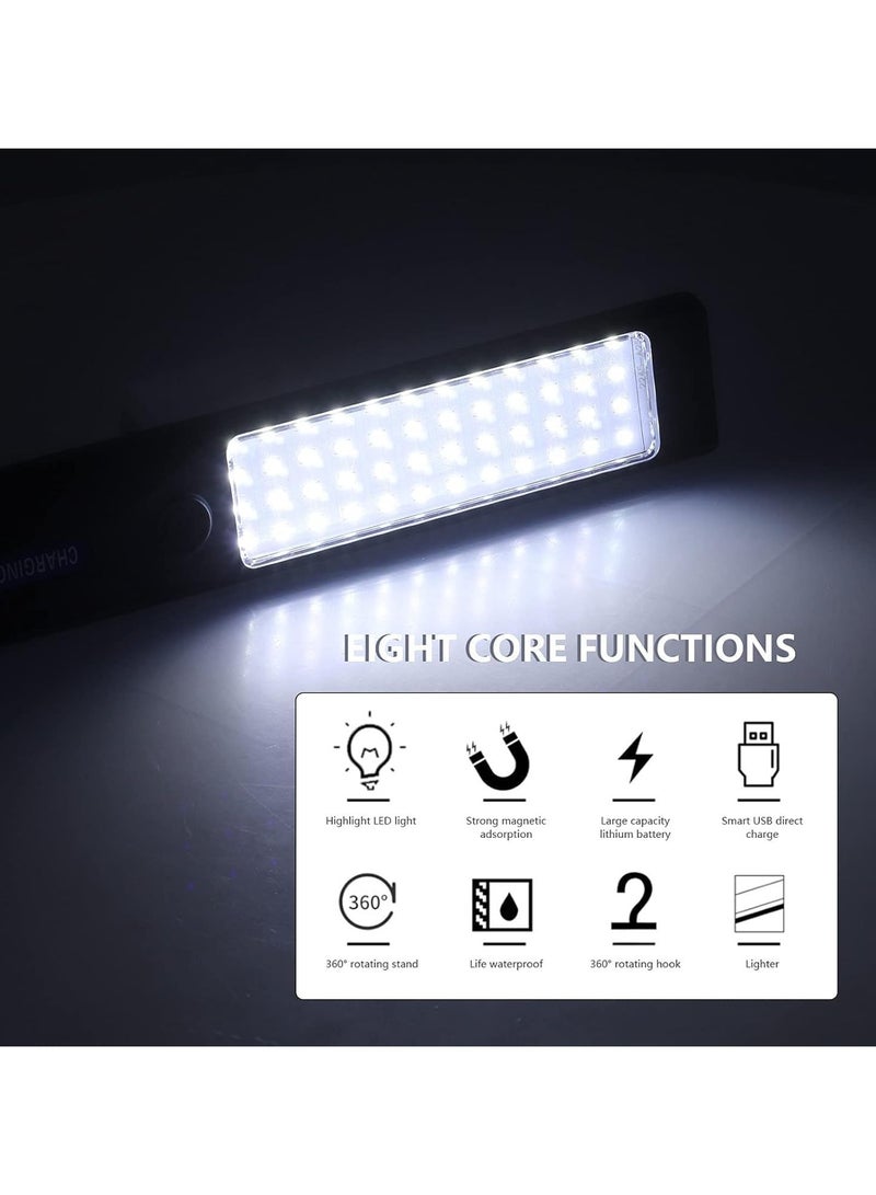 Rechargeable LED Work Light – 48 LED Chips, 3 Lighting Modes, Magnetic Base with 360° Hook, SOS Emergency Mode, Portable for Camping, Car Repairs & Outdoor Use - Image 5