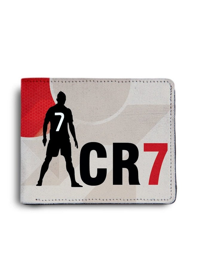 ShopMantra محفظة أولاد شوب مانترا | محفظة كرة القدم CR7 للأولاد والمراهقين | محفظة جلدية مزيفة قابلة للطي بتصميم رونالدو - Image 1