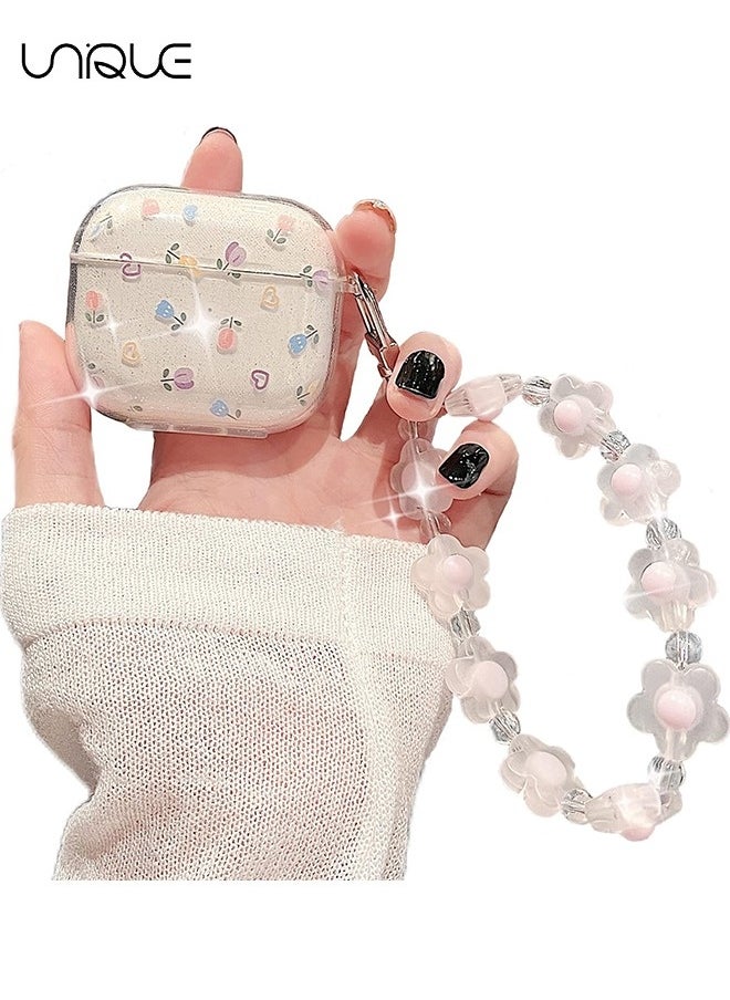 NIBEMINENT - Compatible with Air pods Pro 2 Case, Cute Clear Glitter, Shockproof Soft TPU Case for Girls & Women, With Lanyard, Designed for Air pods Pro Gen 2 - Image 1