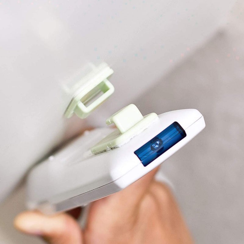 S2S S2S Plastic Sticky Hook Set TV Air Conditioner Remote Control Hanger Key Practical Wall Storage Holder Strong White 2 Pair  - Image 2