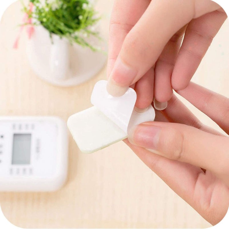 S2S S2S Plastic Sticky Hook Set TV Air Conditioner Remote Control Hanger Key Practical Wall Storage Holder Strong White 2 Pair  - Image 3