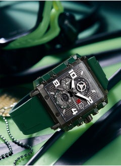 T5 T5 Men's Chronograph Square Dial Silicone Strap Watch  - Image 2