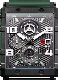 T5 T5 Men's Chronograph Square Dial Silicone Strap Watch  - Image 3