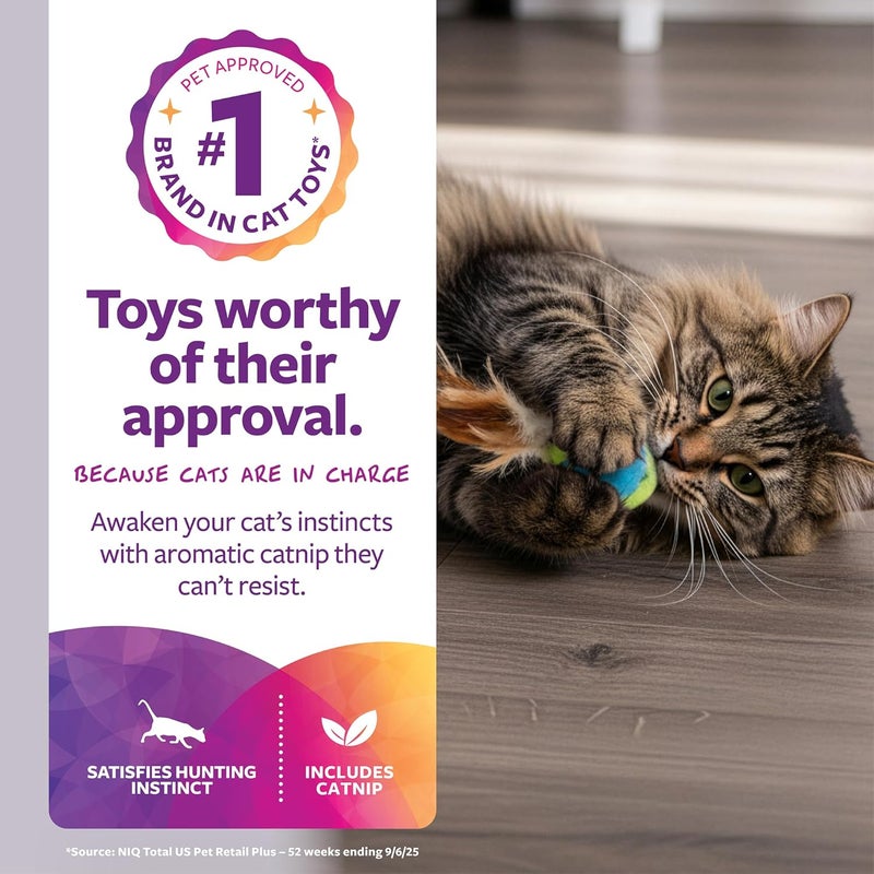 SmartyKat Flutter Balls Feather Cat Toys - Multi Color, Set of 2 - Image 2