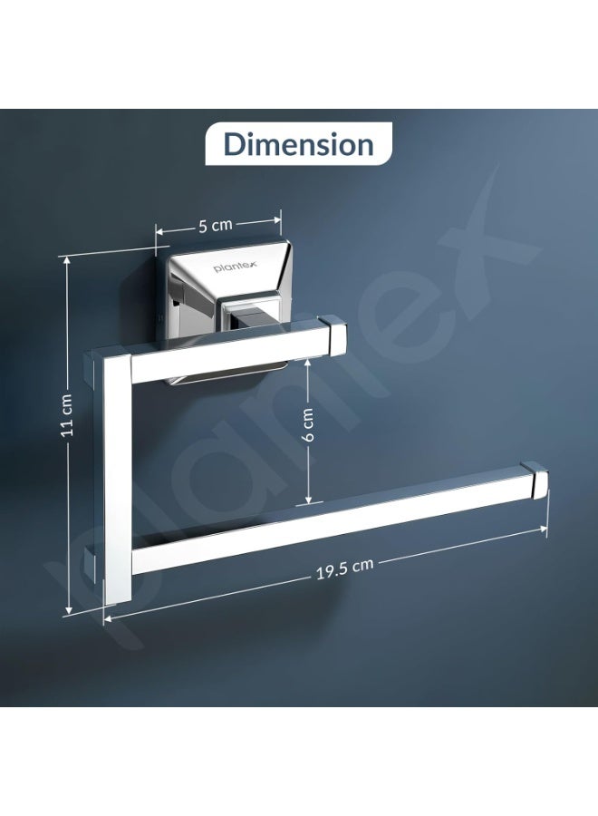 Plantex 304 Grade Stainless Steel Hand Towel Hanger for Washbasin/Towel Holder for Kitchen/Napkin Holder/Bathroom Accessories - Squaro (Chrome) - Image 3
