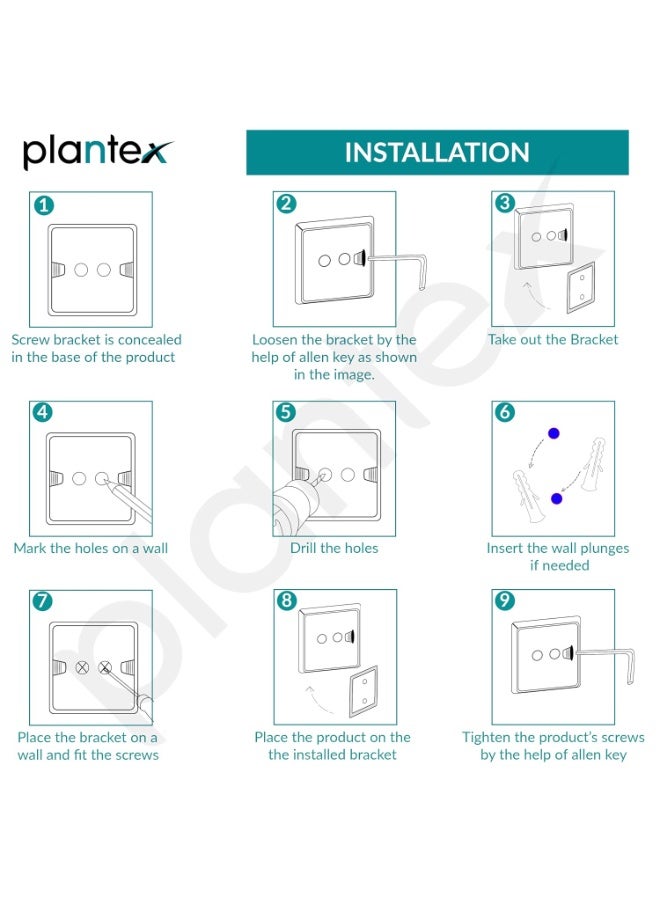 Plantex 304 Grade Stainless Steel Hand Towel Hanger for Washbasin/Towel Holder for Kitchen/Napkin Holder/Bathroom Accessories - Squaro (Chrome) - Image 2