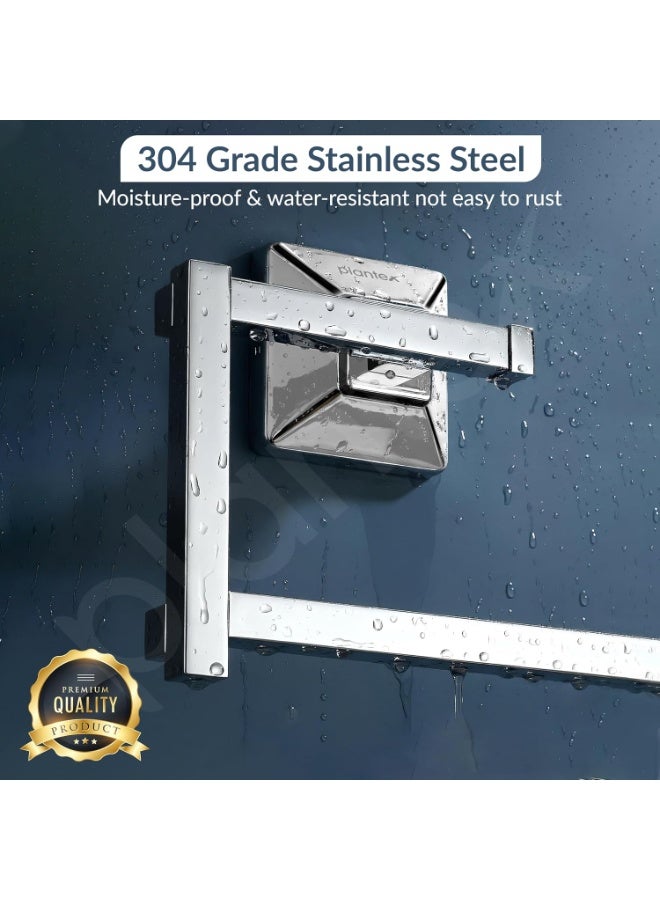 Plantex 304 Grade Stainless Steel Hand Towel Hanger for Washbasin/Towel Holder for Kitchen/Napkin Holder/Bathroom Accessories - Squaro (Chrome) - Image 4