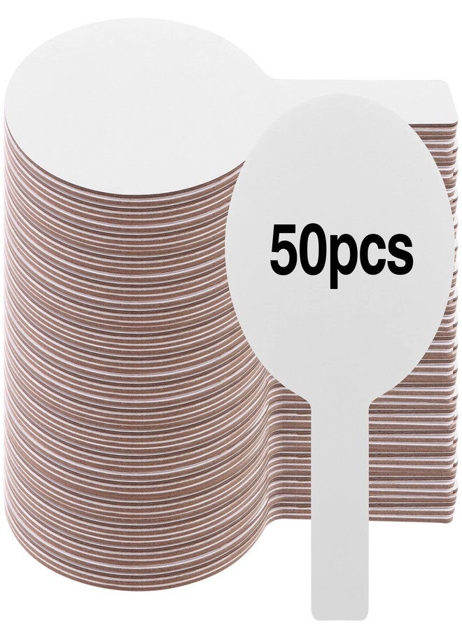 Yiphates 50 Pieces Dry Erase Answer Paddles Handheld Double Sided Paddles Mini White Boards Small White Board Dry Erase Signs Auction Paddles for Students Classroom Voting Bridal Shower Games - Image 1