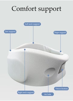 DUNISO Neck Brace for Neck Pain and Support Soft Neck Support Relieves Pain & Pressure in Spine for Women and Men Wrap Align Stabilize Vertebrae Foam Cervical Collar for Sleeping  - Image 3