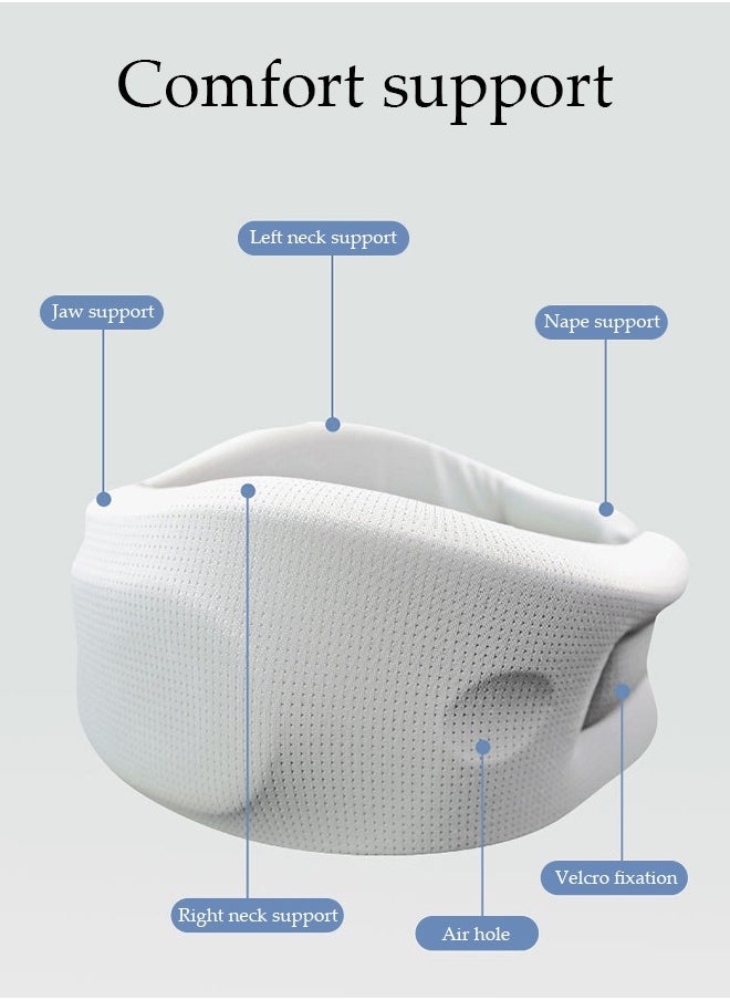 DUNISO Neck Brace for Neck Pain and Support Soft Neck Support Relieves Pain & Pressure in Spine for Women and Men Wrap Align Stabilize Vertebrae Foam Cervical Collar for Sleeping  - Image 3