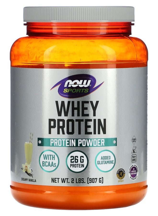 now مسحوق بروتين مصل اللبن بنكهة الفانيليا الكريمية 2 رطل (907 جرام) - Image 1