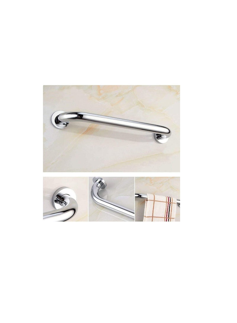 ROBUSTLINE Stainless Steel D Bar Handle | Rosette Type | 19MM x 150MM | Elderly Shower Support - Image 2