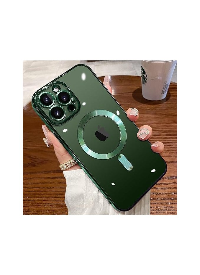 Generic - iphone13 Pro Case Cover Logo View Back Case Cover Compatible for iphone 13 Pro | Slim Shockproof | Super Soft TPU | Raised Edges | Anti-Shock | Anti-Yellow (Green) - Image 1