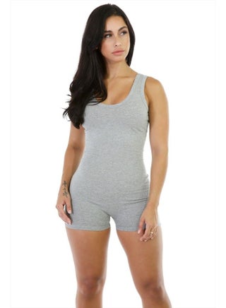Short Romper Jumpsuit Leotard Sleeveless Top Women Stretch BlouseLady Bodysuit (Grey, XL) - pzsku/Z94865E5F070D2225C83FZ/45/_/1695134283/603d76b4-1b4f-4fd2-aae0-37dac7db092e