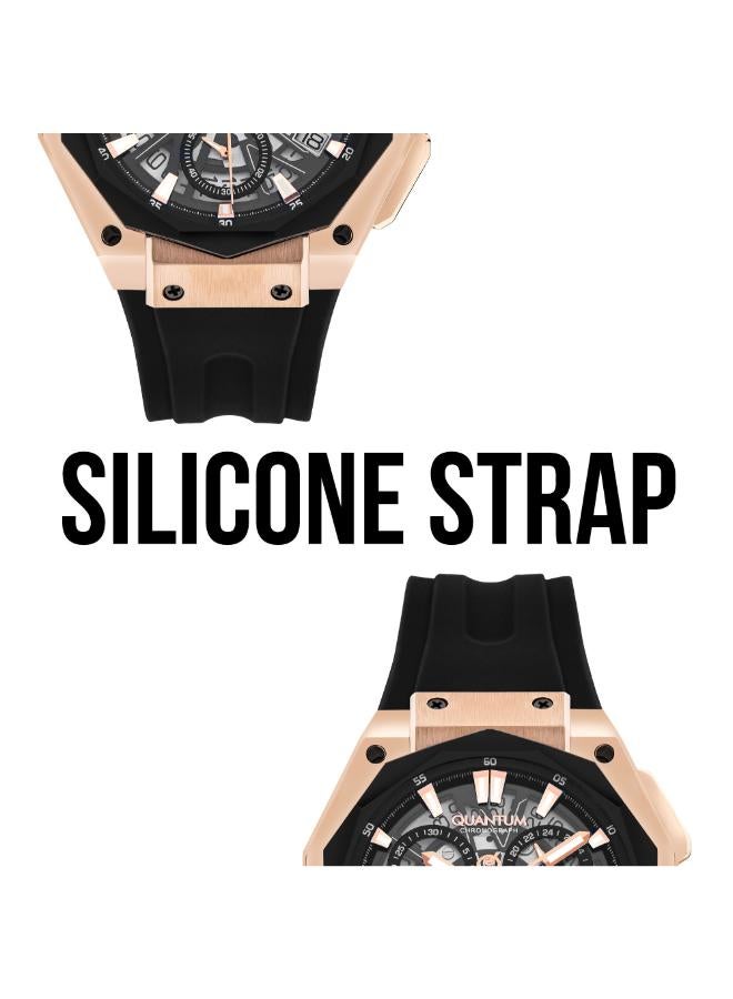 Quantum Men's Silicone Chronograph Watch HNG1097.851 - 47 mm - Image 3